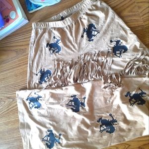 Bronc rider fringed bell bottoms